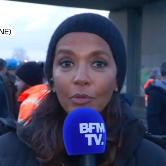 Karine Le Marchand en direct sur BFMTV, le 29 janvier 2024