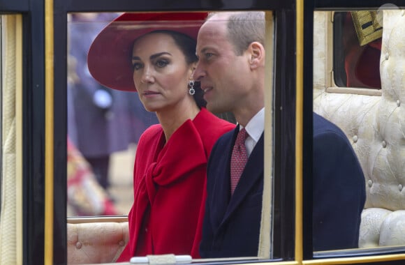 Le prince William, prince de Galles, et Catherine (Kate) Middleton, princesse de Galles - Cérémonie de bienvenue du président de la Corée du Sud et de sa femme à Horse Guards Parade à Londres, le 21 novembre 2023. 