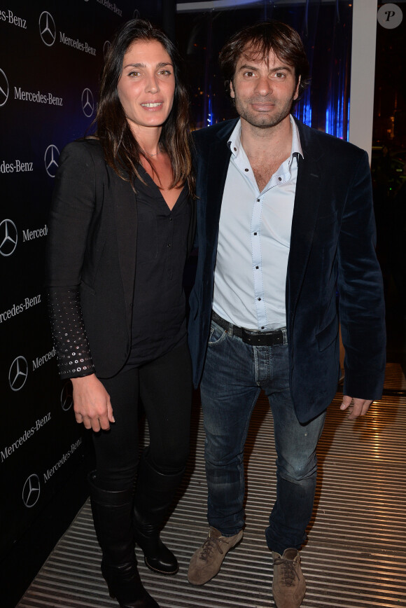 Christophe Dominici et sa femme Loretta - Soirée de lancement du Pop Up Store Mercedes Benz à Paris, le 11 mars 2014.