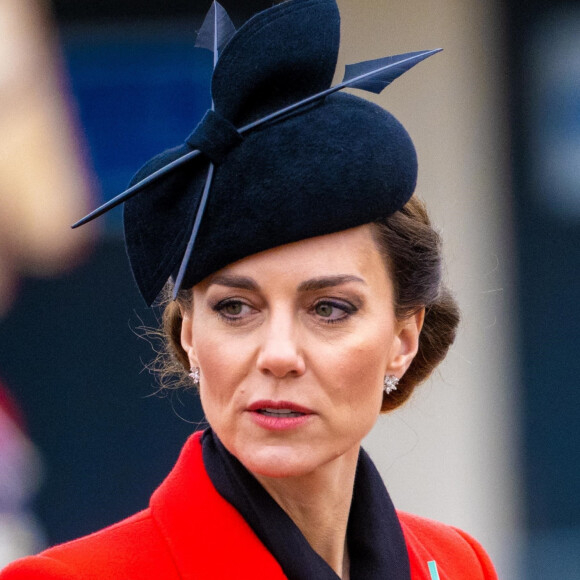 Kate Middleton est sortie de la London Clinic en toute discrétion 
Le prince William de Galles et Kate Catherine Middleton, princesse de Galles, en visite au "1st Battalion Welsh Guards at Combermere Barracks "à Windsor, à l'occasion de la Saint-David.