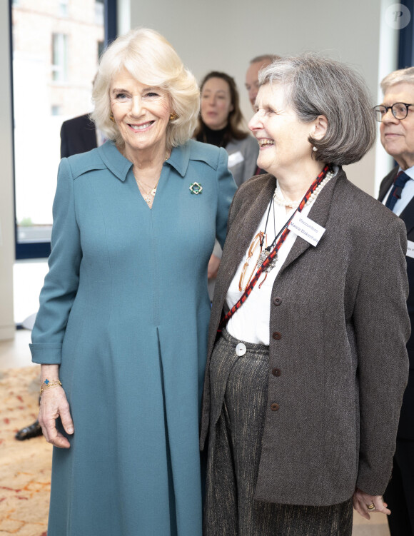 Camilla Parker Bowles, reine consort d'Angleterre, inaugure le centre de soutien aux personnes atteintes de cancer "Maggie's Royal Free" à l'hôpital Royal Free de Londres, le 31 janvier 2024. 