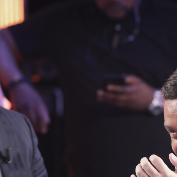 Exclusif - Cyril Hanouna sur le plateau de la nouvelle émission de C.Hanouna du week-end "Face à Hanouna" diffusée le 4 février à Paris, France, le 1er février 2024. © Jack Tribeca/Bestimage