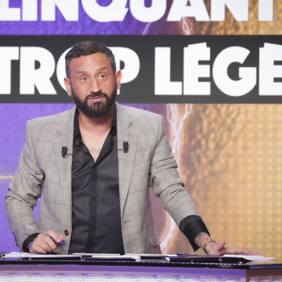 Exclusif - Cyril Hanouna sur le plateau de la nouvelle émission de C.Hanouna du week-end "Face à Hanouna" diffusée le 4 février à Paris, France, le 1er février 2024. © Jack Tribeca/Bestimage