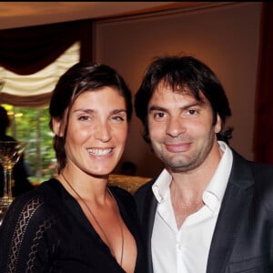 Christophe Dominici et sa femme à Paris.