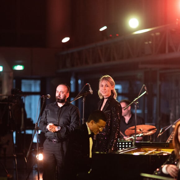 Concert unique de Omar Harfouch et son orchestre pour la paix à l'Institut du Monde Arabe à Paris le 3 février 2024. © Tiziano Da Silva / Bestimage  A one-off concert by Omar Harfouch and his Orchestra for Peace at the Institut du Monde Arabe in Paris on 3 February 2024. 