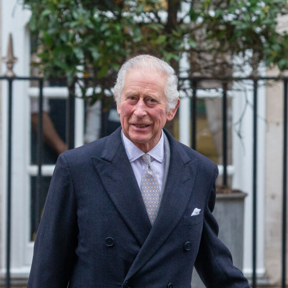 Le roi Charles III d'Angleterre quitte la London Clinic à Londres, Royaume Uni, 29 janvier 2024, où le roi Charles avait subi une intervention pour une hypertrophie de la prostate. © Tayfun Salci/ZUMA Press/Bestimage 