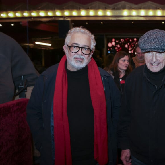 Paul Boujenah, Claude Lelouch lors de la 10ème nuit de la déprime aux Folies Bergère à Paris le 5 février 2024. © Jack Tribeca / Bestimage