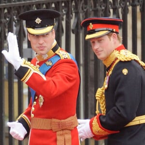 Le prince William, le prince Harry - Mariage de Kate Middleton et du prince William à l'abbaye de Westminster.