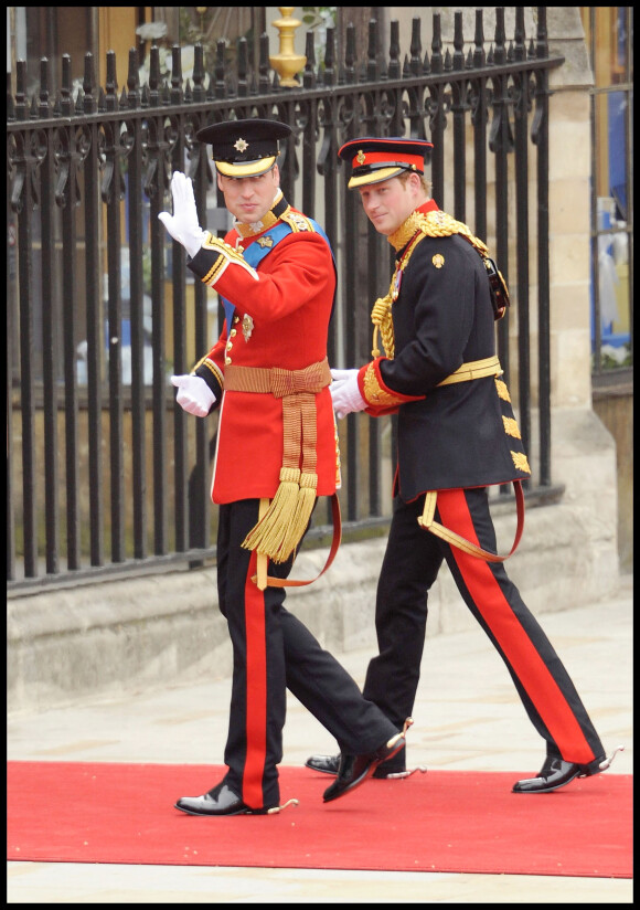 Le prince William, le prince Harry - Mariage de Kate Middleton et du prince William à l'abbaye de Westminster.