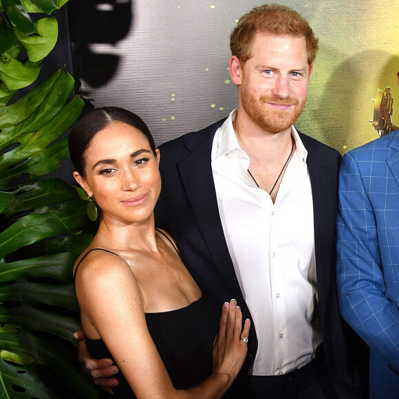 En attendant, il rentre donc en Californie où il va retrouver Meghan.
Prince Harry et sa femme Meghan Markle - Avant-première mondiale Bob Marley: One Love le mardi 24 janvier en Jamaïque