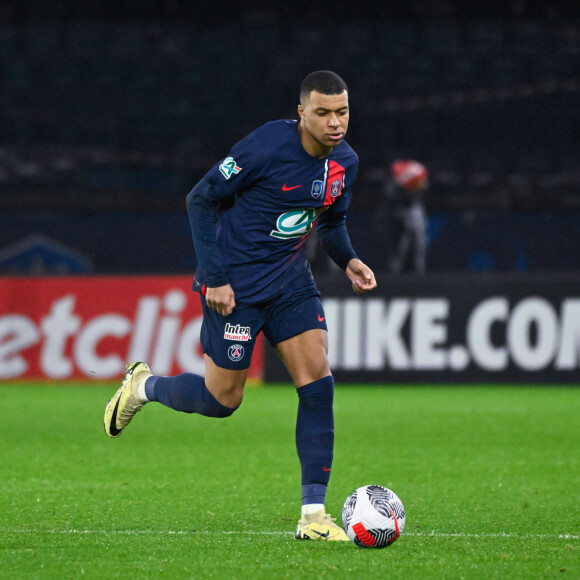 A noter que ce n'est pas la première fois que le rappeur s'en prend à lui.
8ème de finale de la coupe de France de football entre le PSG contre Brest (3-1) au Parc des Princes à Paris le 7 février 2024. 