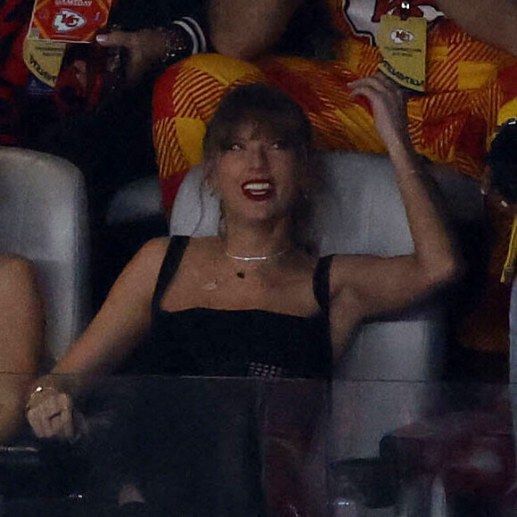 Taylor Swift était présente au stade pour l'encourager

Taylor Swift au Super Bowl.(Credit Image: © Charles Baus/Cal Sport Media)