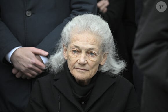 Elisabeth Badinter during national tribute to former Justice Minister Robert Badinter at Place Vendome in front of Ministry of Justice in Paris, France on February 14, 2024. Robert Badinter has died aged 95. © Eliot Blondet/Pool/Bestimage 