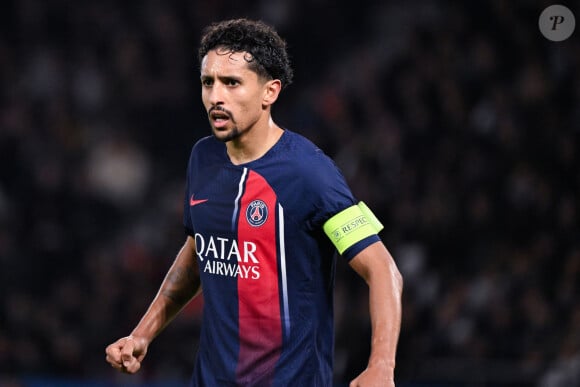 Le journaliste sportif s'en est pris au capitaine du PSG, Marquinhos après le match contre la Real Sociedad
 
Marquinhos - Match de ligue des champions entre le PSG et l'AC Milan (3-0) au Parc des Princes à Paris le 25 octobre 2023.