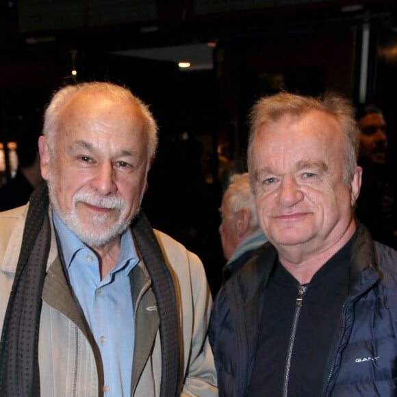 Exclusif- Francis Perrin et Dominique Pinon - Générale de la Pièce " L'argent de la vieille " au Théâtre Libre à Paris, France. Le 15 Février 2024. © Bertrand Rindoff / Bestimage 