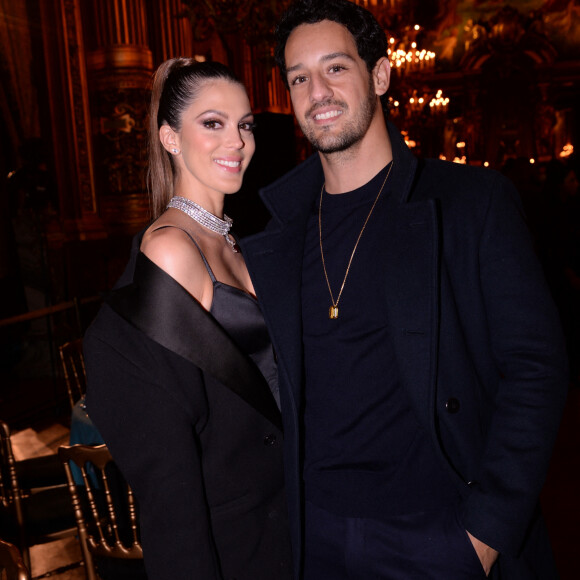 Exclusif - Iris Mittenaere et son compagnon Diego El Glaoui - Dîner Etam après le défilé Etam Live Show 2021 à l'Opéra Garnier à Paris, le 4 octobre 2021. © Rachid Bellak / Bestimage 