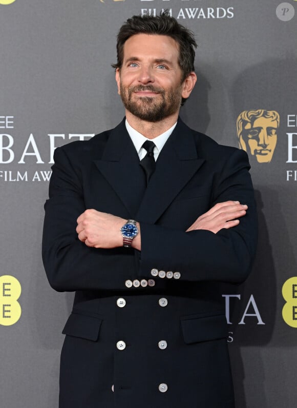 Bradley Cooper - Photocall des "British Academy Film Awards 2024" (BAFTA) au Royal Festival Hall à Londres le 18 février 2024.