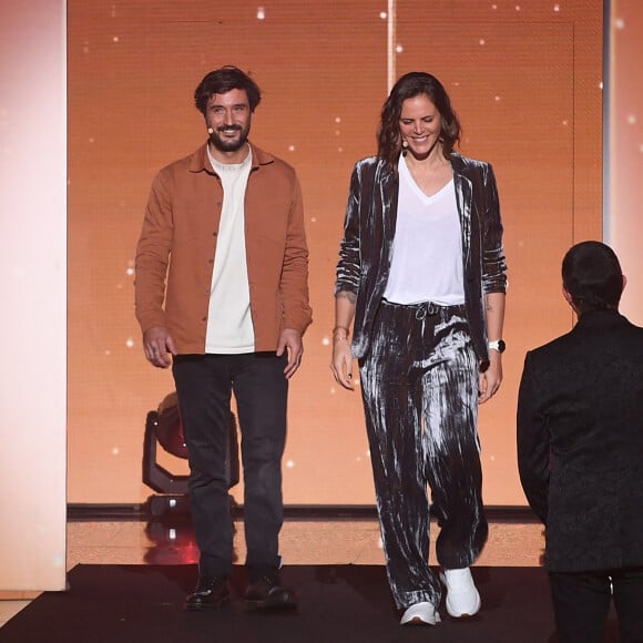 Exclusif - Jérémy Frérot, Laure Manaudou, Nikos Aliagas - Enregistrement de l'émission "La Chanson secrète 11" à Paris, diffusée le 24 juin sur TF1. Le 18 janvier 2022 © Cyril Moreau / Bestimage