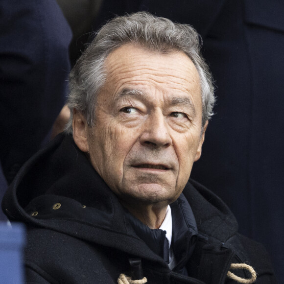 Ils sont aussi habitués que Michel Denisot, lui aussi présent.
Michel Denisot - People dans les tribunes du match de Ligue 1 Uber Eats "PSG-Rennes" (1-1) au Parc des Princes à Paris le 25 février 2023. © Cyril Moreau/Bestimage 