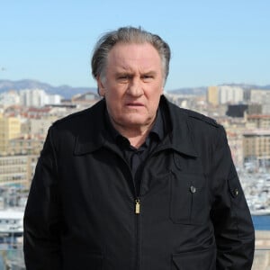 Gérard Depardieu durant le photocall organisé pour la présentation de la saison 2 de la série "Marseille" pour Netflix au Sofitel du Vieux Port à Marseille © Bruno Bebert / Bestimage