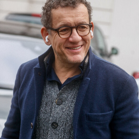 Dany Boon - Arrivées à l'enregistrement de l'émission "Vivement Dimanche" présentée par M. Drucker et qui sera diffusée le 18 février sur France 3 au Studio Gabriel à Paris, FRance, le 6 février 2024. © Christophe Clovis/Bestimage
