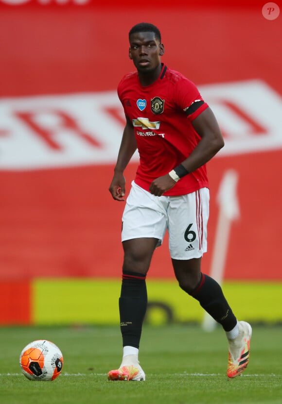 Paul Pogba - Grâce à Anthony Martial, Manchester United bat l'équipe de Sheffield Utd pour la 31 ème journée de Premier League, le 24 juin 2020 à Manchester.