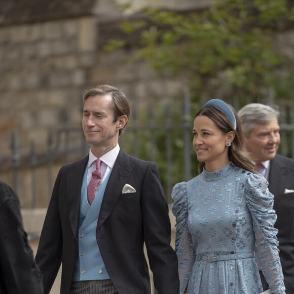 Pippa Middleton, son mari James Matthews - Mariage de Lady Gabriella Windsor avec Thomas Kingston dans la chapelle Saint-Georges du château de Windsor le 18 mai 2019. 