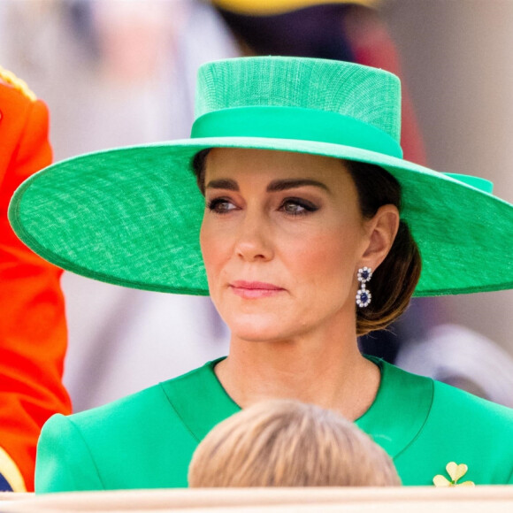 Kate Catherine Middleton, princesse de Galles, le prince George - La famille royale d'Angleterre lors du défilé "Trooping the Colour" à Londres. Le 17 juin 2023