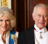 "Des officiers armés ont arrêté un homme sur les lieux, soupçonné d'avoir commis des dommages criminels. Il a été emmené à l'hôpital."
La reine consort Camilla, le roi Charles III d'Angleterre - La famille royale du Royaume Uni lors d'une réception pour les corps diplomatiques au palais de Buckingham à Londres le 5 décembre 2023 