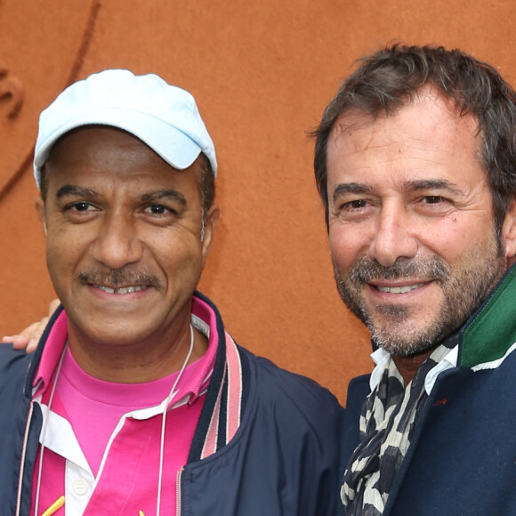 Pascal Légitimus, Bernard Montiel - Village des Internationaux de France de tennis de Roland Garros à Paris. Le 1er juin 2015.