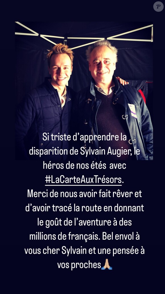 Avce une photo d'eux deux et un joli message
Cyril Féraud a rendu hommage à Sylvain Augier sur son compte Instagra après l'annonce de son décès. 19 mars 2024.