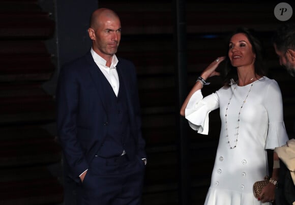 Zinedine Zidane et sa femme Véronique - Première du documentaire "Le coeur de Sergio Ramos" à Madrid le 10 septembre 2019