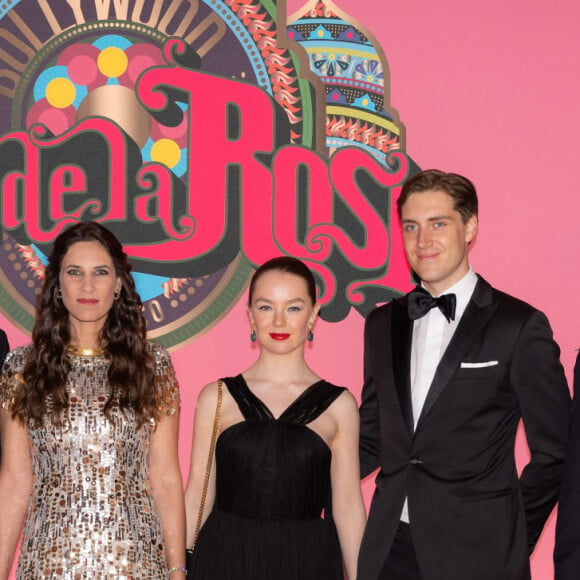 Charlotte Casiraghi, Andrea Casiraghi, Tatiana Santo Domingo, La Princesse Alexandra de Hanovre et son compagnon Ben Sylvester Strautmann, Pierre Casiraghi et Beatrice Borromeo - Arrivée de la famille princière au Bal de la Rose 2023 sur le thème "Bollywood" à la salle des étoiles à Monaco le 25 mars 2023. © Olivier Huitel / Pool / Bestimage 