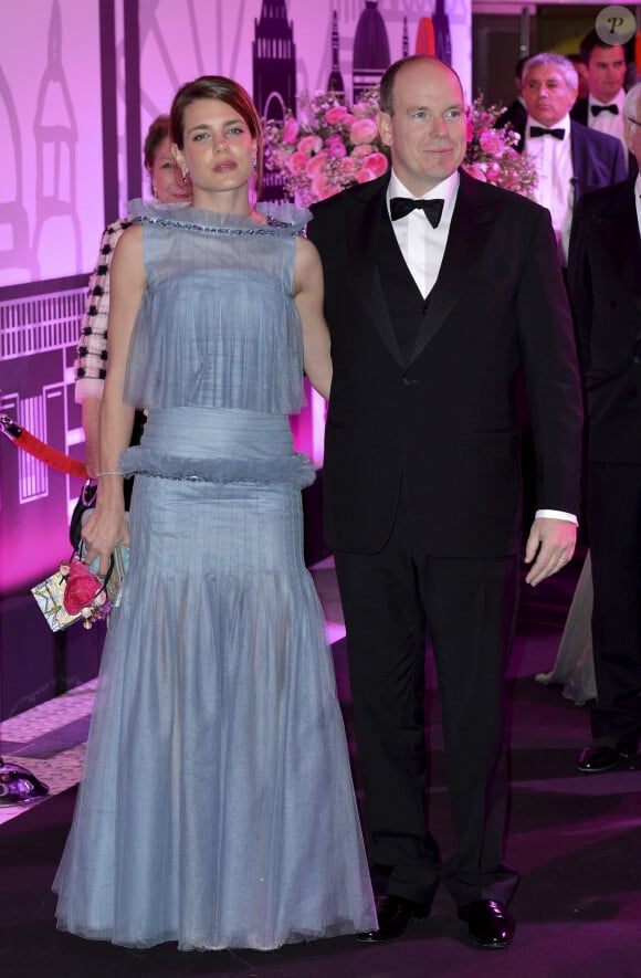 S.A.S. le Prince Albert II et Melle Charlotte Casiraghi - Monaco, le 24 mars 2012 pour le Bal de la Rose