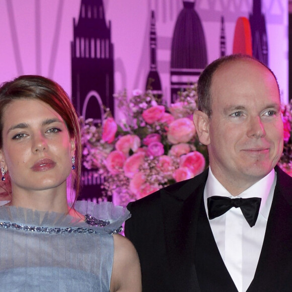 S.A.S. le Prince Albert II et Melle Charlotte Casiraghi - Monaco, le 24 mars 2012 pour le Bal de la Rose