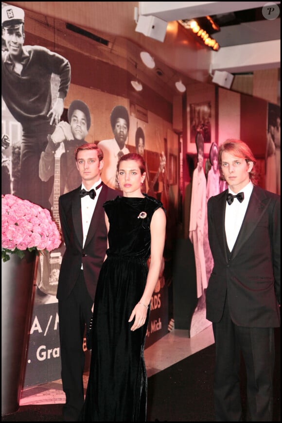 M. Pierre Casiraghi, Melle Charlotte Casiraghi et M. Andrea Casiraghi - Bal de la Rose 2011, Monaco.