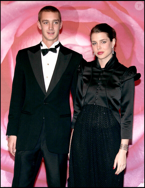 Pierre Casiraghi et sa soeur Charlotte durant le Bal de la Rose, Monaco, 29 mars 2008.