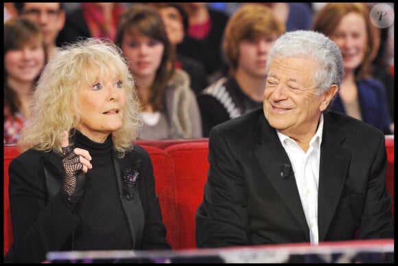 Petula Clark et son mari Claude Wolff - Enregistrement de l'émission "Vivement dimanche".