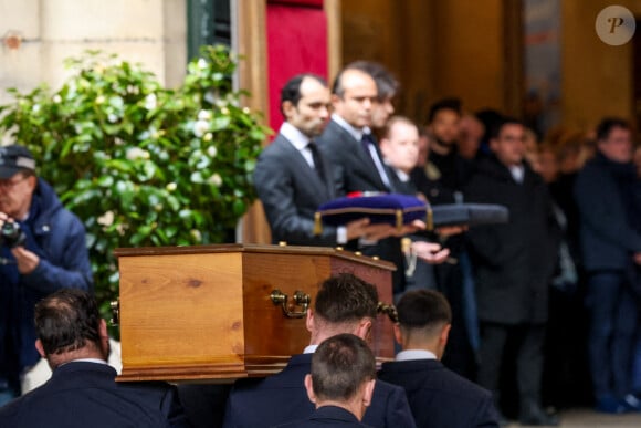 Obsèques de Frédéric Mitterrand en l'Église Saint-Thomas d'Aquin à Paris. Le 26 mars 2024. © Jacovides-Moreau / Bestimage
