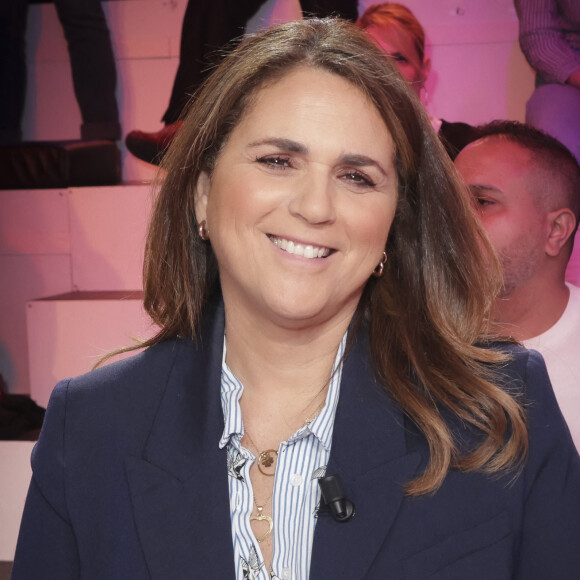 Exclusif - Valérie Benaïm sur le plateau de l'émission Touche pas à mon poste (TPMP) diffusée en direct sur C8 le 26 mars 2024. © Jack Tribeca / Bestimage 