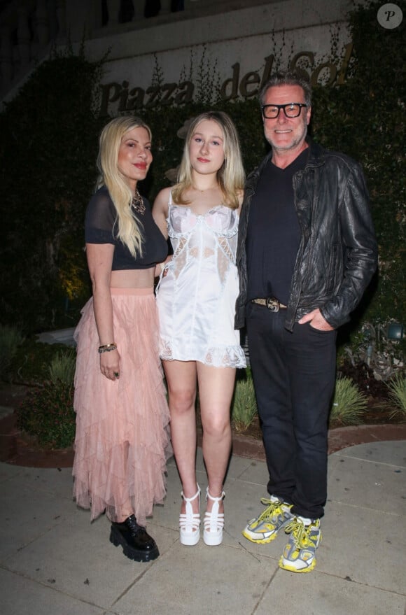 Exclusif - Tori Spelling, Stella McDermott, Dean McDermott - La famille Spelling - McDermott célèbre le 15ème anniversaire de Stella au Katana à West Hollywood, Los Angeles,Californie, Etats-Unis, le 11 juin 2023. 