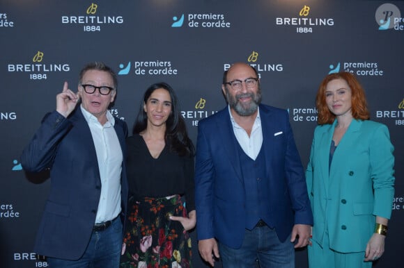 Franck Dubosc et sa femme Danièle, Kad Merad, Audrey Fleurot - Dîner de charité Breitling à la Samaritaine pour l'association "Premiers de Cordée" à Paris le 4 avril 2024.
