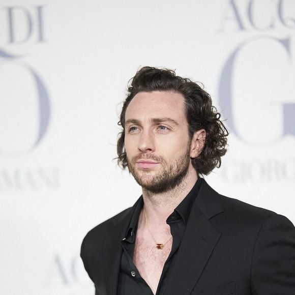 Aaron Taylor-Johnson au photocall Acqua Di Gio By Giorgio Armani à Madrid le 7 mars 2024. Photo by ABACAPRESS.COM
