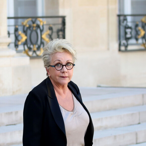 Francoise Laborde lors de la sortie du conseil des ministres du 12 septembre 2018 au palais de l'Elysée à Paris. © Stéphane Lemouton / Bestimage