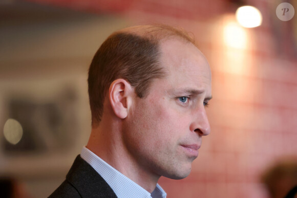 Le prince William, prince de Galles, visite le Turf Pub près de Wrexham, le 1er mars 2024. 