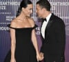 Orlando Bloom - avec qui elle s'est fiancée en 2019 - était vêtu d'un smoking noir classique et d'une chemise blanche
Katy Perry et Orlando Bloom à la 10e cérémonie du Breakthrough Prize le 13 avril 2024 à Los Angeles.