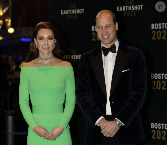 Le prince William, prince de Galles, et Catherine (Kate) Middleton, princesse de Galles, assistent à la 2ème cérémonie "Earthshot Prize Awards" à Boston, le 2 décembre 2022. 