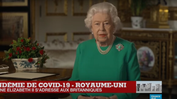 Discours d'Elizabeth II en 2020 lors du premier confinement. Youtube - France 24.