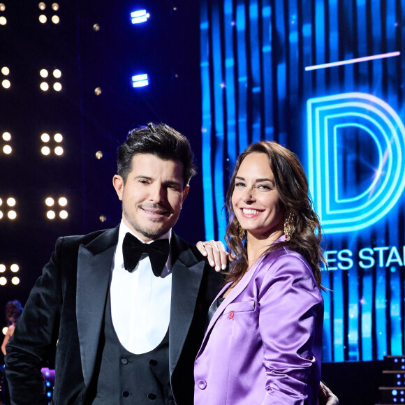 Exclusif - Julia Vignali et Vincent Niclo - Enregistrement de l'émission "Les 50 ans du Disco, les stars chantent pour le Sidaction" au Dôme de Paris, France, le 15 mars 2023, diffusée le 25 mars sur France 2. © Guirec-Moreau/Bestimage 