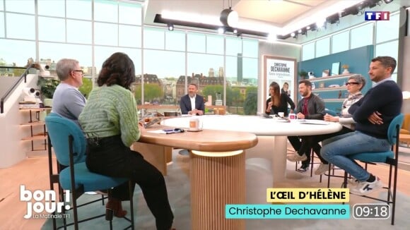 L'animateur a assuré la promotion de son autobriographie "Sans transition"
Christophe Dechavanne sur le plateau de "Bonjour !" sur TF1 le 24 avril 2024.